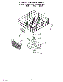 06 - Lower Dishrack Parts, Optional Parts (Not Included) parts for Estate Dishwasher TUD6710PT2 from AppliancePartsPros.com