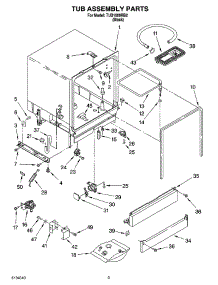 03 - Tub Assembly Parts parts for Estate Dishwasher TUD1000RB2 from AppliancePartsPros.com