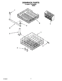06 - Dishrack Parts, Optional Parts parts for Estate Dishwasher TUD1000RB2 from AppliancePartsPros.com