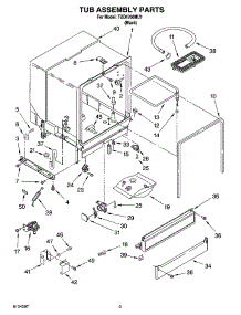 03 - Tub Assembly Parts parts for Estate Dishwasher TUD4700MU1 from AppliancePartsPros.com