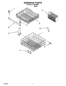 06 - Dishrack Parts, Optional Parts (Not Included) parts for Estate Dishwasher TUD4700MU1 from AppliancePartsPros.com
