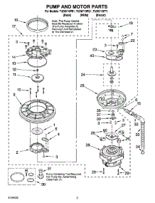 04 - Pump And Motor Parts parts for Estate Dishwasher TUD6710PT1 from AppliancePartsPros.com
