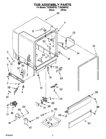 03 - Tub Assembly Parts parts for Estate Dishwasher TUD6900PQ2 from AppliancePartsPros.com