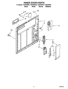 02 - Inner Door Parts parts for Estate Dishwasher TUD6700PB2 from AppliancePartsPros.com