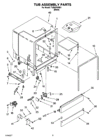 03 - Tub Assembly Parts parts for Estate Dishwasher TUD6750RD1 from AppliancePartsPros.com