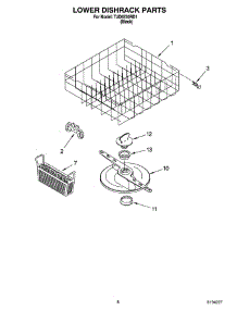 06 - Lower Dishrack Parts, Optional Parts (Not Included) parts for Estate Dishwasher TUD6750RD1 from AppliancePartsPros.com