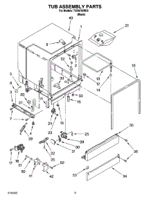03 - Tub Assembly Parts parts for Estate Dishwasher TUD6750RD0 from AppliancePartsPros.com