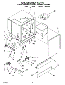 03 - Tub Assembly Parts parts for Estate Dishwasher TUD6700PQ0 from AppliancePartsPros.com