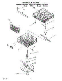 05 - Dishrack Parts, Optional Parts (Not Included) parts for Estate Dishwasher TUD6700PT0 from AppliancePartsPros.com