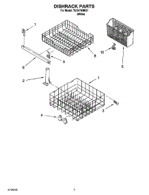 06 - Dishrack Parts, Optional Parts (Not Included) parts for Estate Dishwasher TUD4700MQ1 from AppliancePartsPros.com