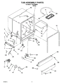 03 - Tub Assembly Parts parts for Estate Dishwasher TUD4700MQ0 from AppliancePartsPros.com