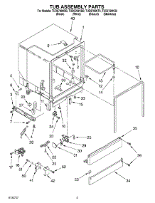 03 - Tub Assembly Parts parts for Estate Dishwasher TUD6700KS0 from AppliancePartsPros.com
