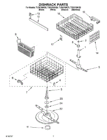 05 - Dishrack Parts parts for Estate Dishwasher TUD6700KT0 from AppliancePartsPros.com