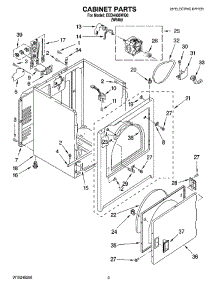 02 - Cabinet Parts parts for Estate Dryer EED4400WQ0 from AppliancePartsPros.com