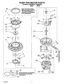 04 - Pump And Motor Parts parts for Estate Dishwasher TUD6900PQ0 from AppliancePartsPros.com