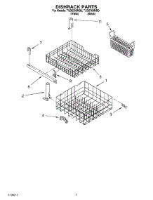 06 - Dishrack Parts parts for Estate Dishwasher TUD5700MQ0 from AppliancePartsPros.com