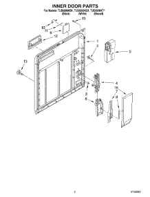 02 - Inner Door parts for Estate Dishwasher TUD6000KT1 from AppliancePartsPros.com