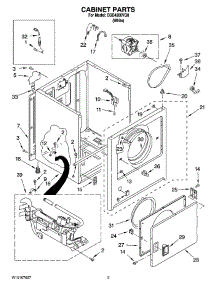 02 - Cabinet Parts parts for Estate Dryer EGD4300VQ0 from AppliancePartsPros.com