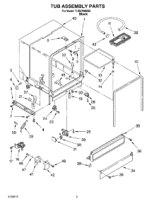 03 - Tub Assembly Parts parts for Estate Dishwasher TUD4700MU0 from AppliancePartsPros.com