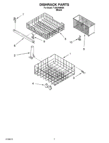 06 - Dishrack Parts parts for Estate Dishwasher TUD4700MU0 from AppliancePartsPros.com