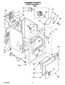 02 - Cabinet Parts parts for Estate Dryer YEED4400WQ0 from AppliancePartsPros.com