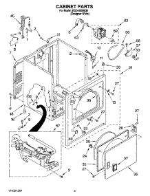 02 - Cabinet Parts parts for Estate Dryer EGD4400WQ0 from AppliancePartsPros.com