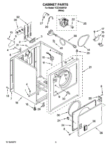 02 - Cabinet Parts parts for Estate Dryer YEED4300VQ1 from AppliancePartsPros.com