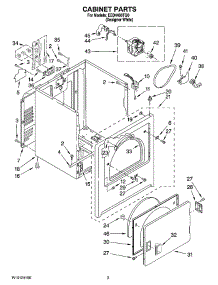 02 - Cabinet Parts parts for Estate Dryer EED4400TQ0 from AppliancePartsPros.com
