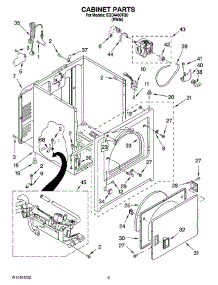 02 - Cabinet Parts parts for Estate Dryer EGD4400TQ0 from AppliancePartsPros.com