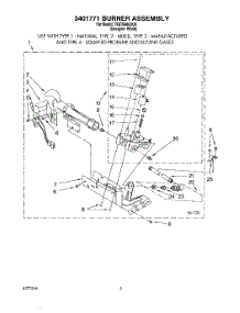 03 - 3401771 Burner Assembly parts for Estate Dryer TGDS680DQ0 from AppliancePartsPros.com