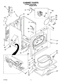 02 - Cabinet parts for Estate Dryer TGDS740JQ0 from AppliancePartsPros.com