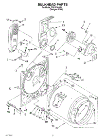 03 - Bulkhead parts for Estate Dryer TGDS740JQ0 from AppliancePartsPros.com