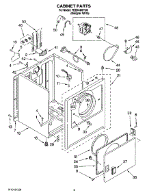 02 - Cabinet Parts parts for Estate Dryer YEED4300TQ0 from AppliancePartsPros.com