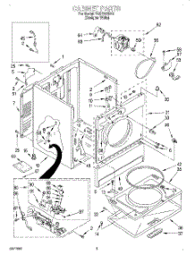 02 - Cabinet parts for Estate Dryer TGDS680DQ1 from AppliancePartsPros.com