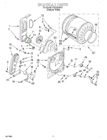 04 - Bulkhead parts for Estate Dryer TGDS680DQ1 from AppliancePartsPros.com