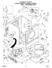 02 - Cabinet parts for Estate Dryer TGDS680BW1 from AppliancePartsPros.com