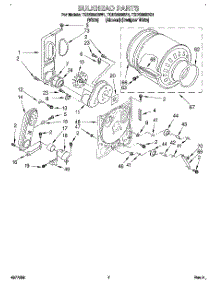 04 - Bulkhead parts for Estate Dryer TGDS680BW1 from AppliancePartsPros.com