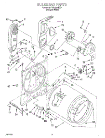 03 - Bulkhead parts for Estate Dryer TGDS680EQ0 from AppliancePartsPros.com