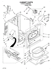 02 - Cabinet parts for Estate Dryer TGDS840JQ0 from AppliancePartsPros.com