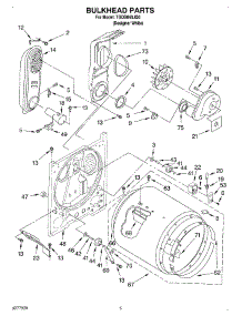 03 - Bulkhead parts for Estate Dryer TGDS840JQ0 from AppliancePartsPros.com