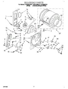 04 - Bulkhead parts for Estate Dryer TGDS680BN2 from AppliancePartsPros.com