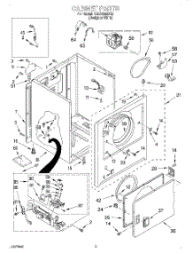 02 - Cabinet parts for Estate Dryer TGDX640EQ2 from AppliancePartsPros.com