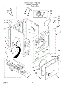 02 - Cabinet parts for Estate Dryer TGDX640JQ1 from AppliancePartsPros.com