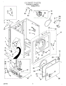 02 - Cabinet parts for Estate Dryer TGDX640EQ1 from AppliancePartsPros.com