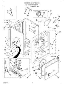 02 - Cabinet parts for Estate Dryer TGDX640EQ0 from AppliancePartsPros.com