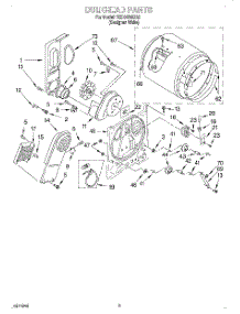 03 - Section parts for Estate Dryer TEDS680EQ2 from AppliancePartsPros.com