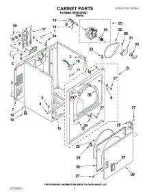 02 - Cabinet Parts parts for Estate Dryer EED4400WQ1 from AppliancePartsPros.com