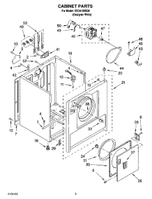 02 - Cabinet Parts parts for Estate Dryer EED4100SQ0 from AppliancePartsPros.com