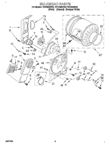 03 - Section parts for Estate Dryer TEDS680BW2 from AppliancePartsPros.com