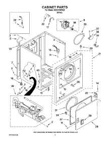 02 - Cabinet Parts parts for Estate Dryer EGD4100WQ0 from AppliancePartsPros.com